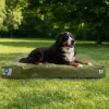 42 Inch Indestructible Canvas Outdoor Dog Bed for Extra Large Dogs, Chew Proof Waterproof Pet Bed with Machine Washable Removable Cover, Durable Indoor Patio Pet Pad for Crate, Green