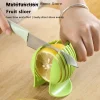 Kitchen Gadgets Handy Plastic Onion Rack Potato Tomato Slicer Vegetable Fruit Cutter Safe Cooking Tools Accessories