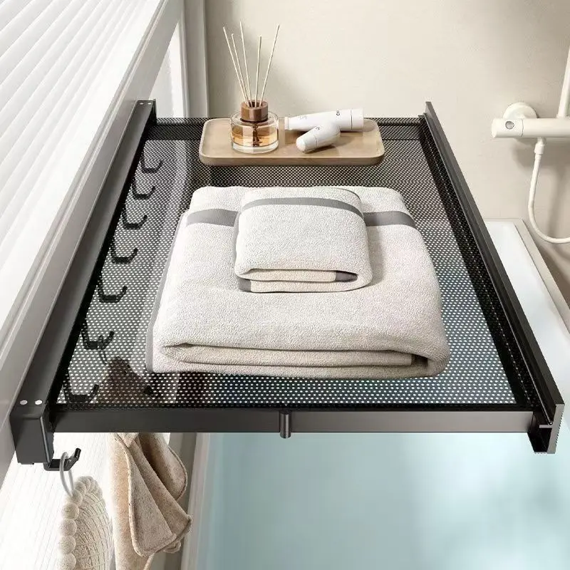 Foldable Wall Mounted Hat & Clothes Rack - Space Saving Organizer with Hooks for Bathroom, Balcony and Entryway - Image 2