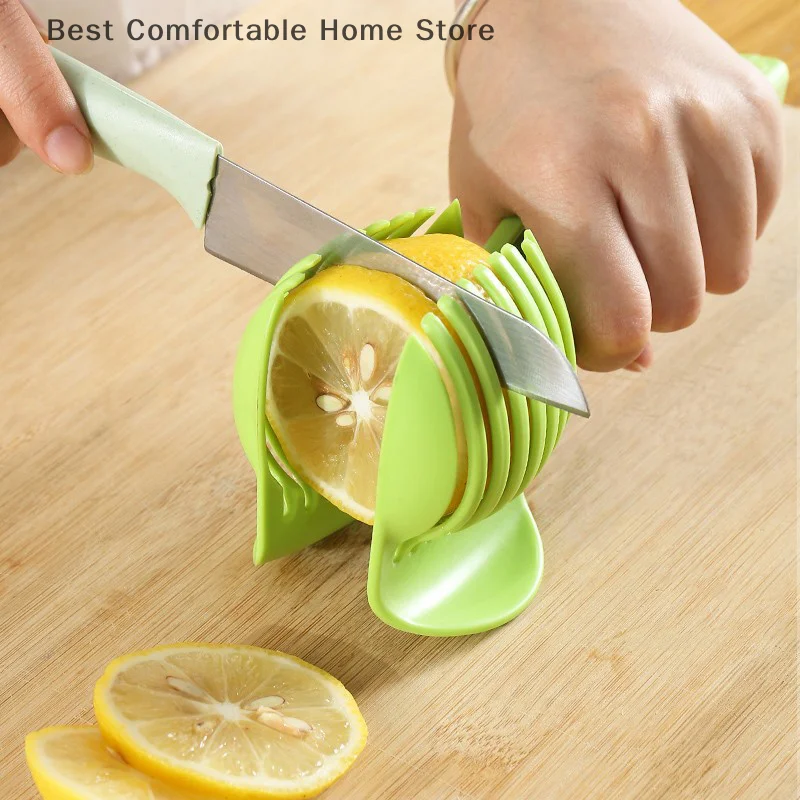 Kitchen Gadgets Handy Plastic Onion Rack Potato Tomato Slicer Vegetable Fruit Cutter Safe Cooking Tools Accessories - Image 2