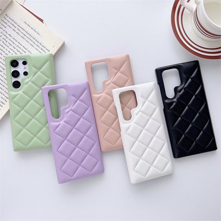 Diamond Plaid Phone Case Leather Phone Protective Case - Image 5