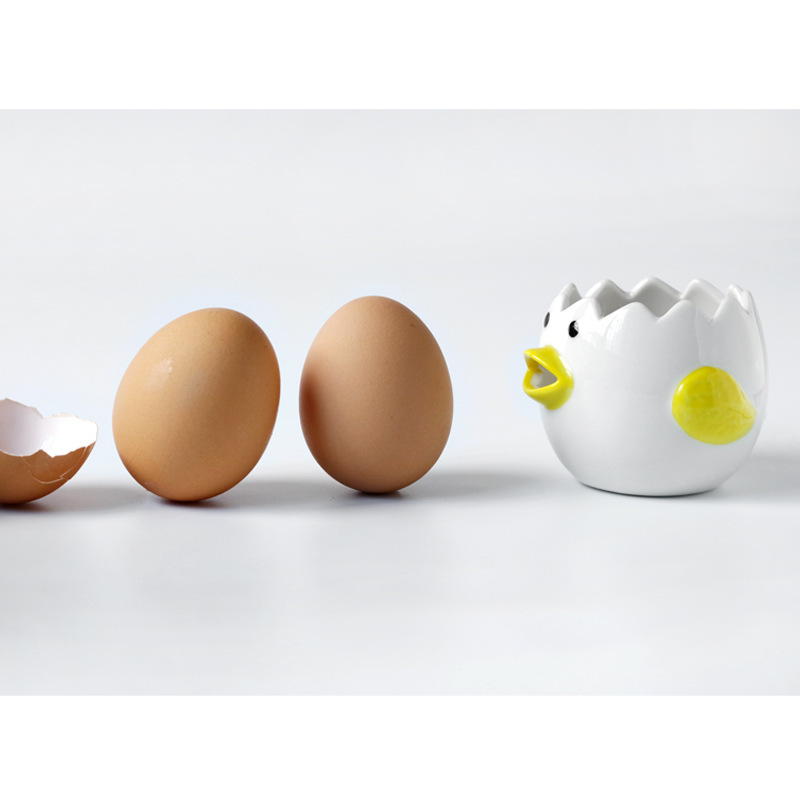 Cute Chicken Ceramic Egg White Separator Kitchen Accessories Practical - Image 3