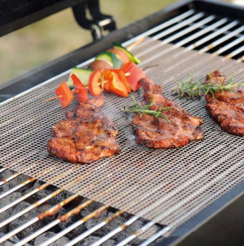 Barbecue Non-Stick Wire Mesh Grilling Mat Reusable Cooking Grilling Mat For Outdoor Activities - Image 2