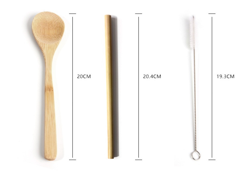 Bamboo Utensils Wooden Travel Cutlery Set Reusable Utensils With Pouch Camping Utensils Zero Waste Fork Spoon Knife Flatware Set - Image 3
