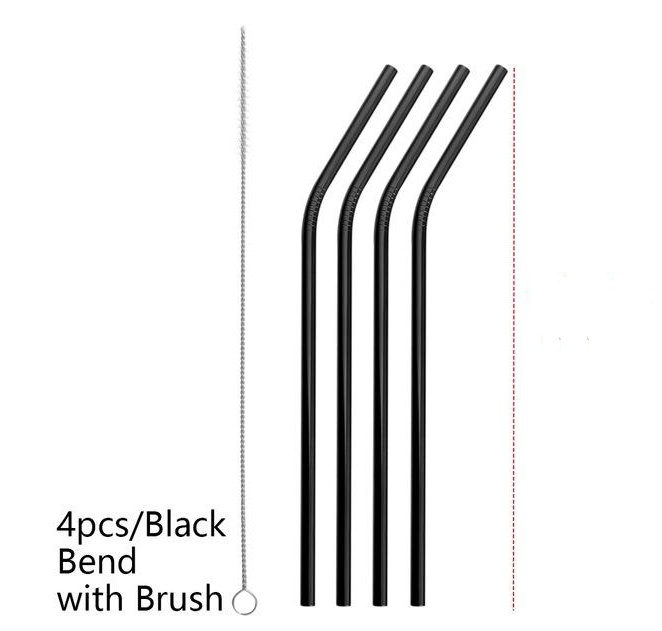 Colourful Reusable Stainless Steel Straws - Image 3