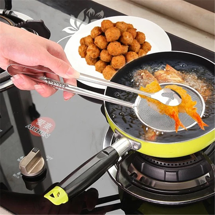 Multi-functional Oil Food Folder Kitchen Accessories Stainless Steel Fried Food Oil Scoop - Image 6