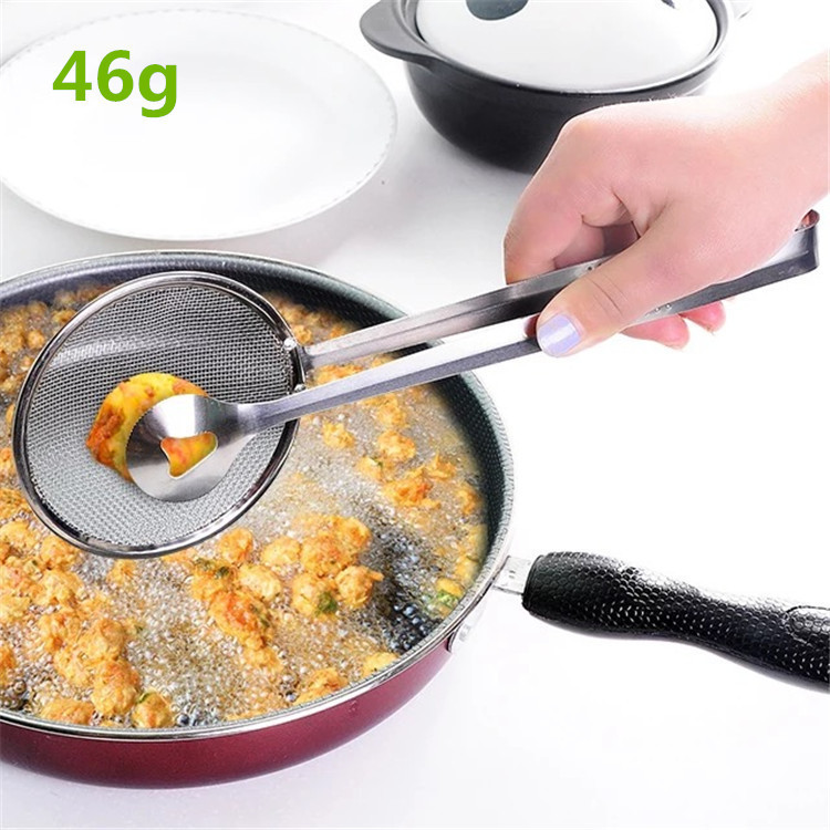 Multi-functional Oil Food Folder Kitchen Accessories Stainless Steel Fried Food Oil Scoop - Image 2