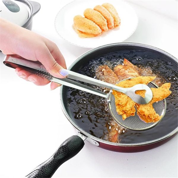 Multi-functional Oil Food Folder Kitchen Accessories Stainless Steel Fried Food Oil Scoop