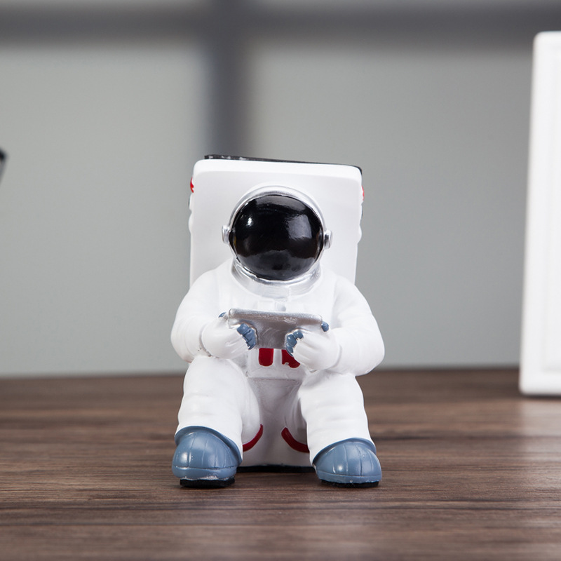 Simple Astronaut Mobile Phone Stand Student Desktop Holder Cute Spaceman Cell Phone Holder Creative Gift Small Desk Decoration - Image 7