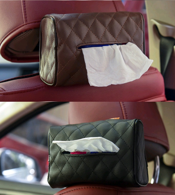 Sun visor chair back-mounted car interior tissue box creative car supplies paper towel set tray cute - Image 3