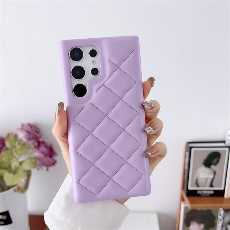 Diamond Plaid Phone Case Leather Phone Protective Case - Image 2