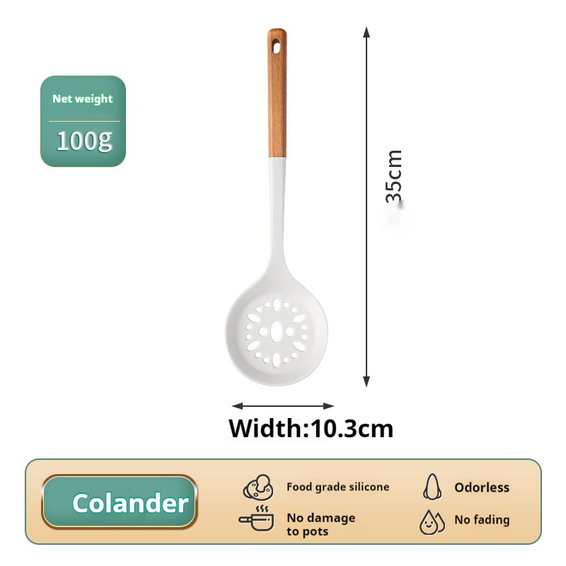 Fashion Wooden Handle Silicone Spatula Suit - Image 8