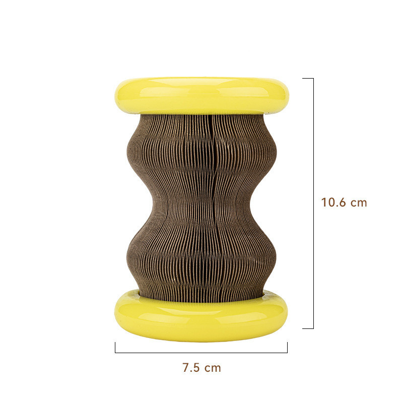 Pet Toy Magic Organ Corrugated Paper Wheel Cat Scratching Board Powder - Image 3