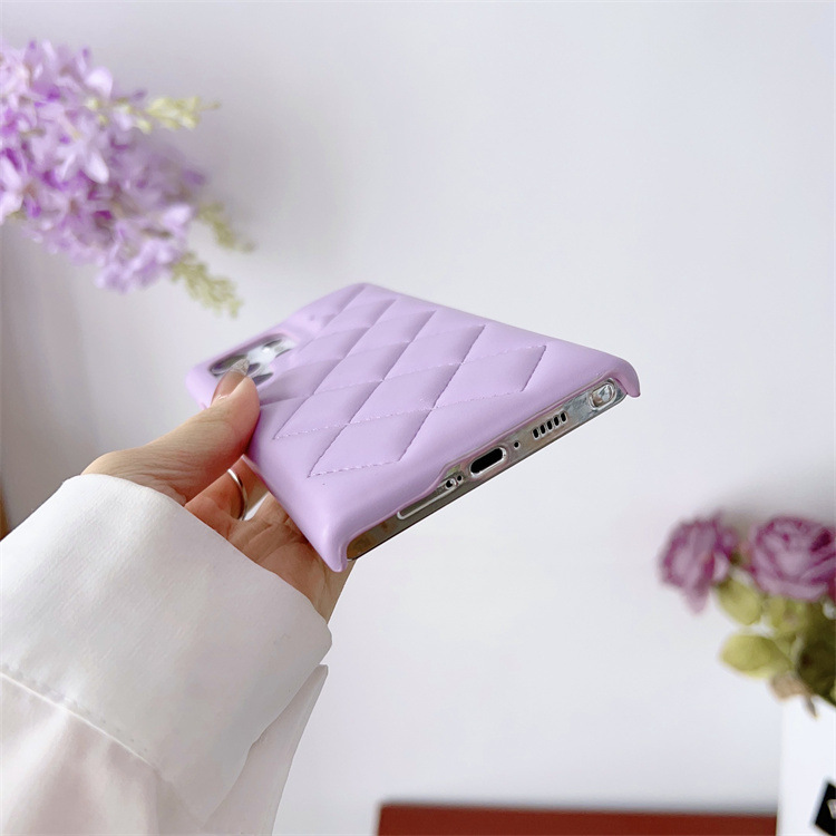 Diamond Plaid Phone Case Leather Phone Protective Case - Image 4