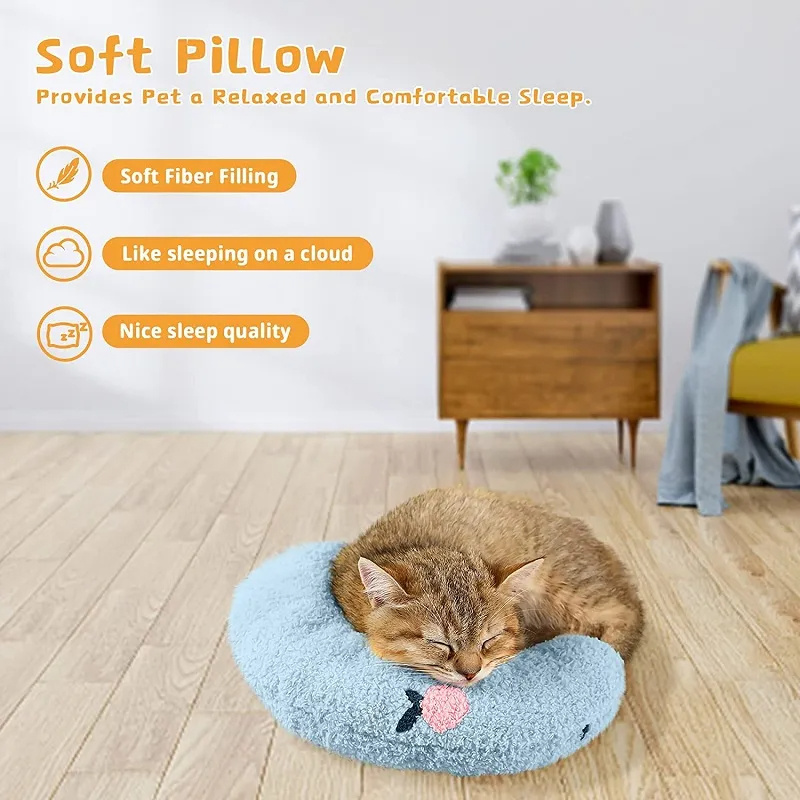 Little Pillow For Cats Fashion Neck Protector Deep Sleep Puppy U-Shaped Pillow Pets Pillow Kitten Headrest Dog Sleeping Pillow Pet Products - Image 2