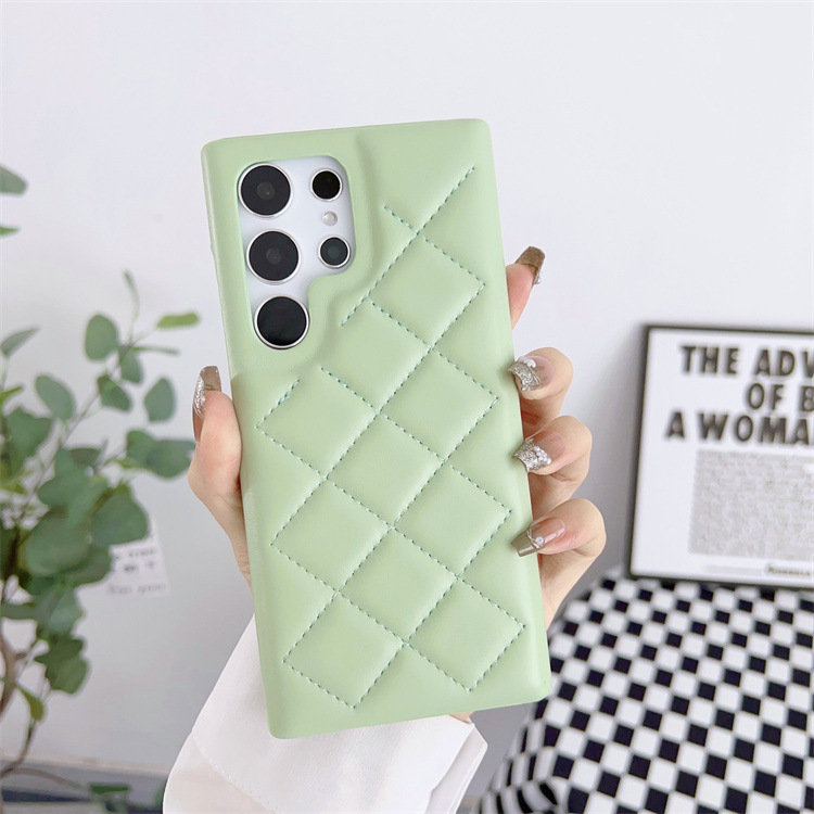 Diamond Plaid Phone Case Leather Phone Protective Case - Image 8
