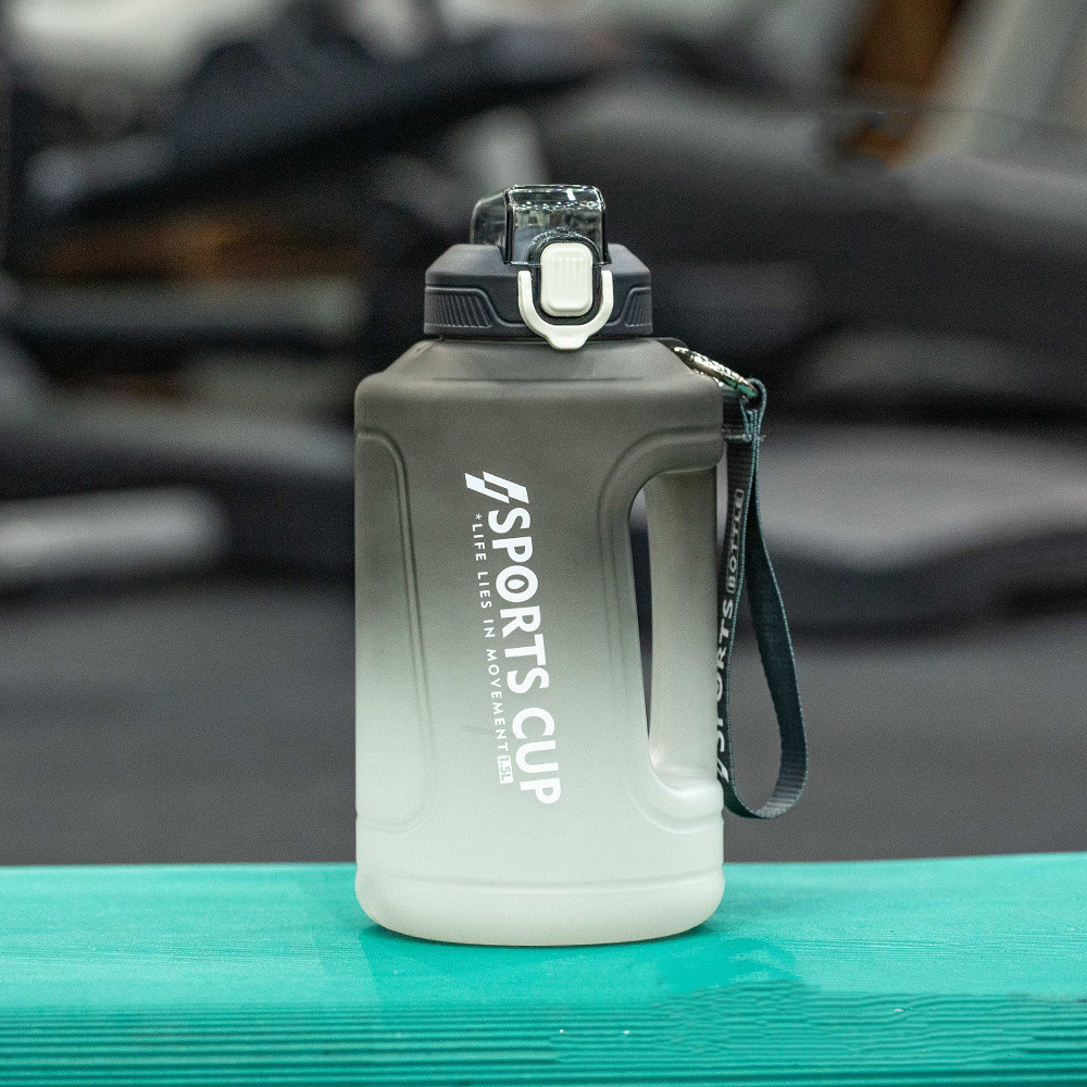 Extra Large Capacity Cup With Straw Fitness Sports Water Bottle Fitness Big Bottles - Image 3