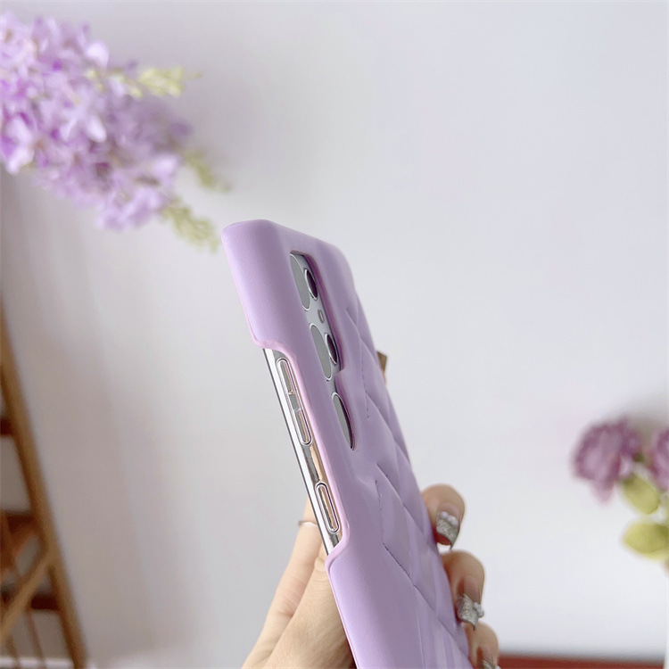 Diamond Plaid Phone Case Leather Phone Protective Case - Image 3